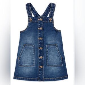 Wonder Nation Blue Denim Kids Overall Dress
